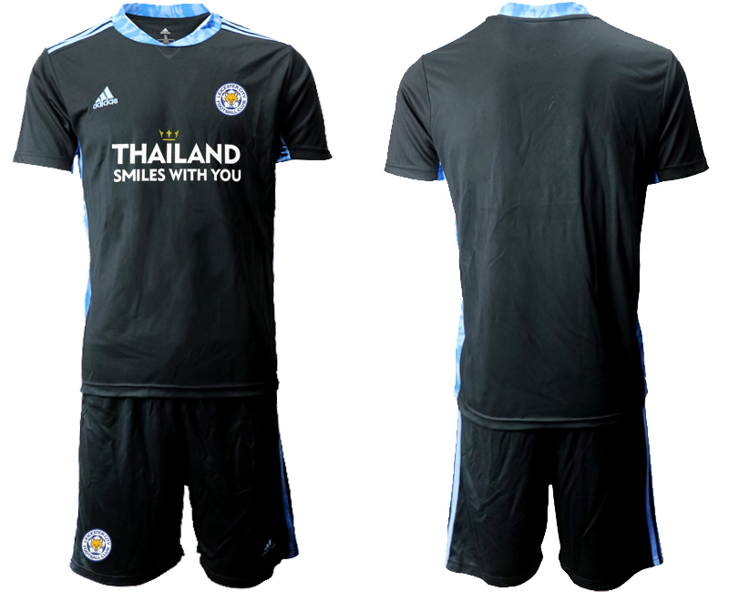 Men 2020-2021 club Leicester City black goalkeeper Soccer Jerseys